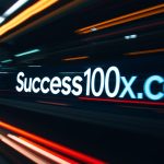 a blurry image of a signSuccess100x.com Factors: Unlocking the Blueprint to Success